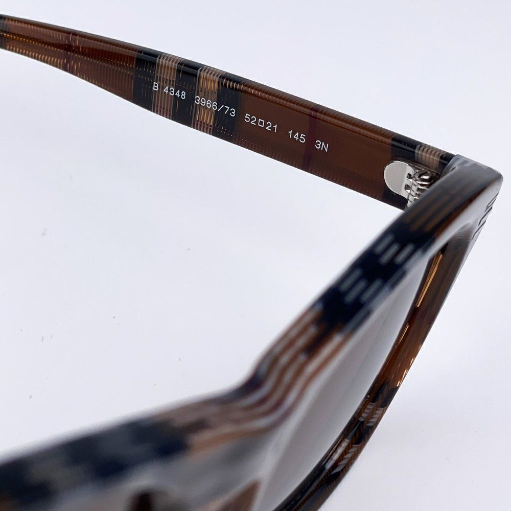 SALE! NEW Burberry BE4348 Cooper 396673 Brown Check Square Unisex Sunglasses - Picture 10 of 11